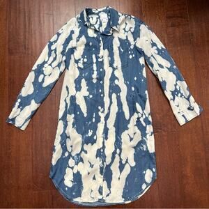 Covo Women’s Denim Tie Dye Shirtdress, Size XS